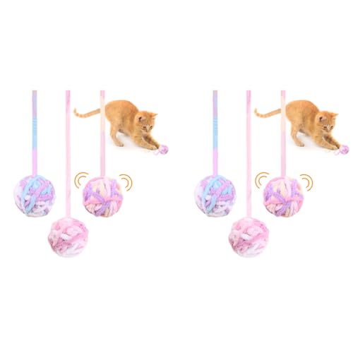 Qpets® Plush Cat Ball Toys Rattling Teasing with Built in Bell Colorful Woolen Sound Toy 6PCS Qpets® Plush Cat Ball Toys Rattling Teasing with Built in Bell Colorful Woolen Sound Toy 6PCS